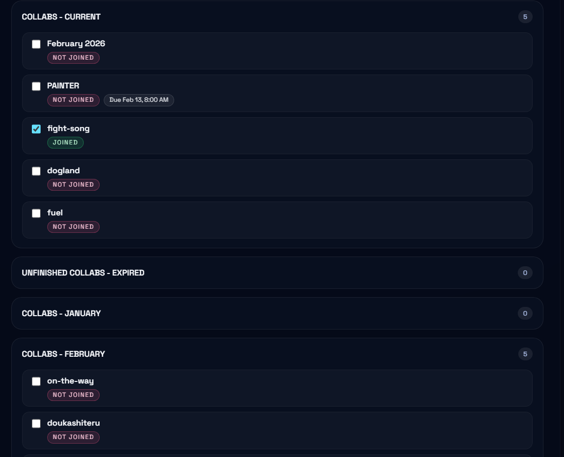 Active Collabs preview